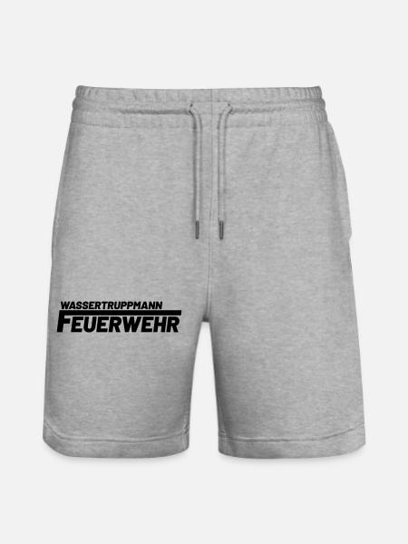 Wassertruppmann Freiwillige Feuerwehr - Stanley/Stella Unisex Bio Joggingshorts Trainer - Grau meliert