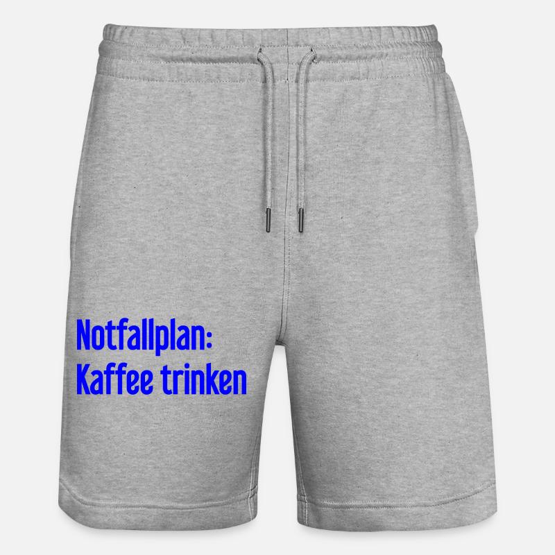Coffee Contingency Plan - Stanley/Stella Trainer Unisex Organic Jogging Shorts - heather grey