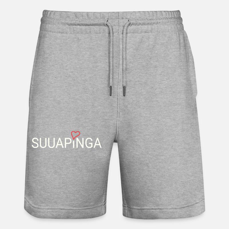 Suuapinga - Short de jogging bio TRAINER Stanley/Stella unisexe - gris chiné