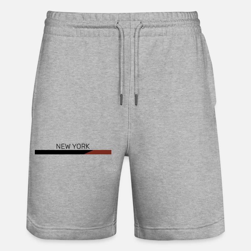 Nueva York - Pantalones cortos de deporte ecológicos unisex Trainer de Stanley/Stella - gris jaspeado
