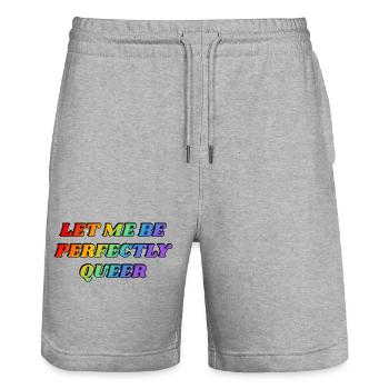 Lass mich vollkommen queer sein - Stanley/Stella Unisex Bio Joggingshorts Trainer  - Grau meliert - Vorne - Nik (191cm) & Marisol (170cm)