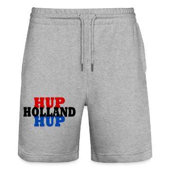 Hup holland hup - Short de jogging bio TRAINER Stanley/Stella unisexe - gris chiné - Devant - Nik (191cm) & Marisol (170cm)