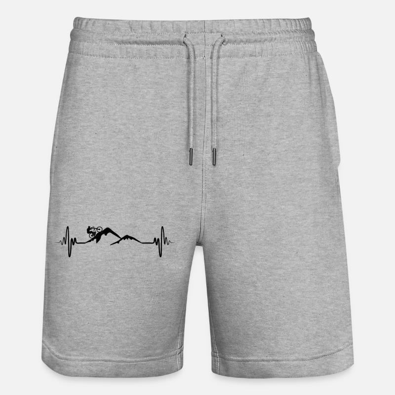 Palpitations ECG des vététistes - Short de jogging bio TRAINER Stanley/Stella unisexe - gris chiné