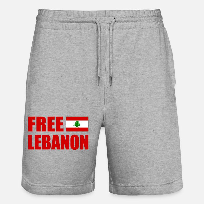 free lebanon - Short de jogging bio TRAINER Stanley/Stella unisexe - gris chiné