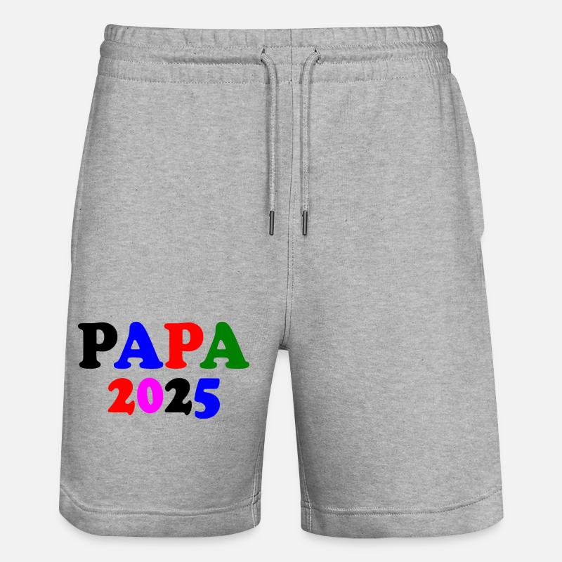 Papa 2025 - Short de jogging bio TRAINER Stanley/Stella unisexe - gris chiné