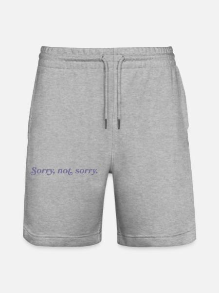 Désolé, pas désolé – Effronté et direct - Short de jogging bio TRAINER Stanley/Stella unisexe - gris chiné
