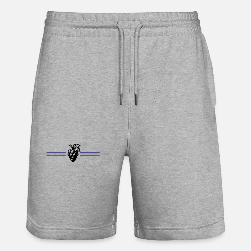 Symbole du raisin - Short de jogging bio TRAINER Stanley/Stella unisexe - gris chiné