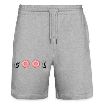 Delicious donuts with colorful sprinkles - Stanley/Stella Trainer Unisex Organic Jogging Shorts - heather grey - Front - Nik (191cm) & Marisol (170cm)