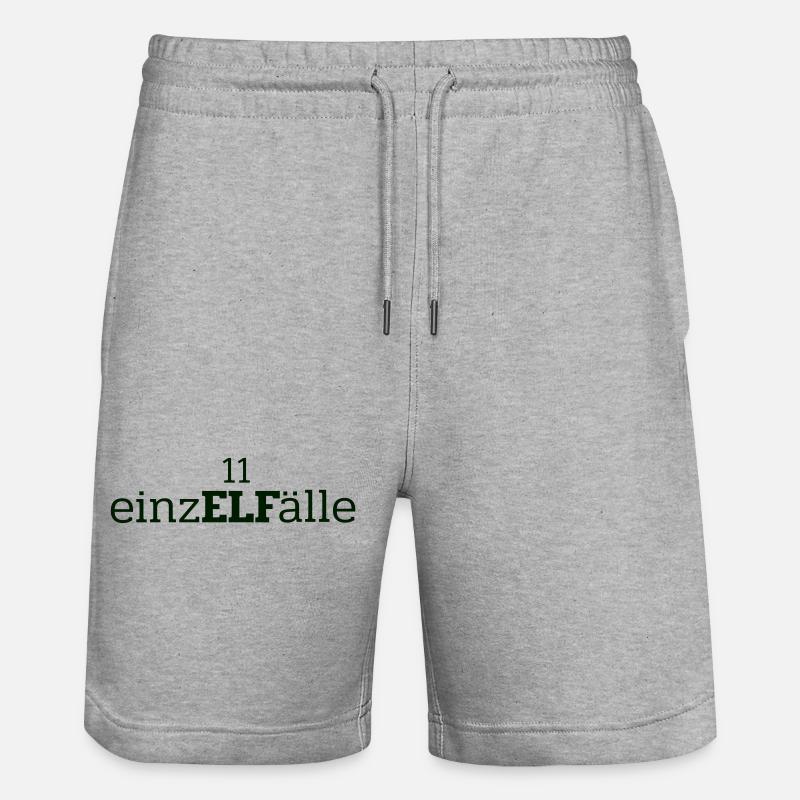 11 EINZELFAELLE - Stanley/Stella Unisex Bio Joggingshorts Trainer  - Grau meliert