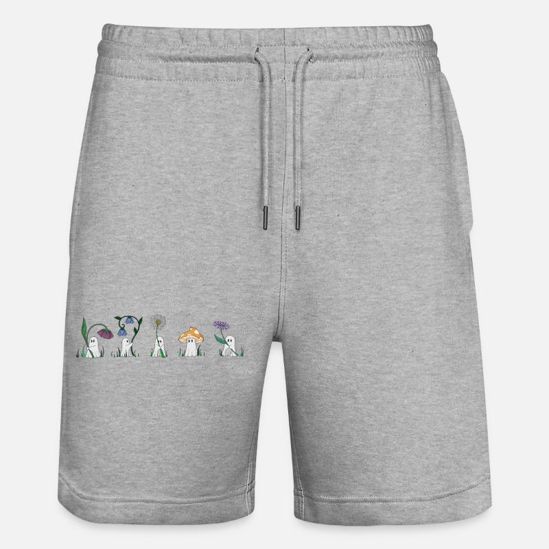 lovely ghosts - Stanley/Stella Unisex Bio Joggingshorts Trainer  - Grau meliert