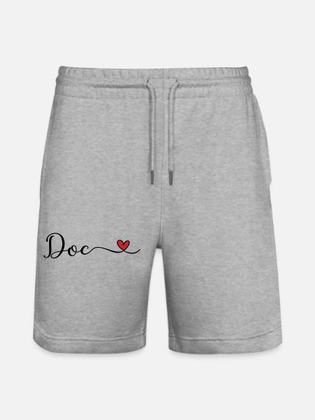 Doc - Stanley/Stella Trainer Unisex Organic Jogging Shorts - heather grey
