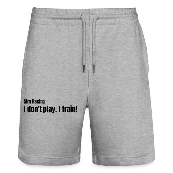 I_dont_play - Stanley/Stella Unisex Bio Joggingshorts Trainer  - Grau meliert - Vorne - Nik (191cm) & Marisol (170cm)