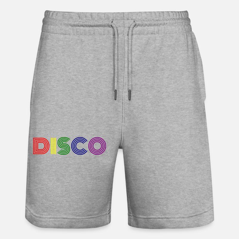 Disco Neon Stripes Rétro - Short de jogging bio TRAINER Stanley/Stella unisexe - gris chiné