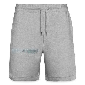 Alphabet Militär Pilot - Stanley/Stella Unisex Bio Joggingshorts Trainer  - Grau meliert - Vorne - Nik (191cm) & Marisol (170cm)