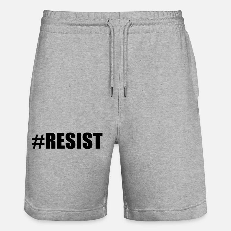 Resist - Stanley/Stella Trainer Unisex Organic Jogging Shorts - heather grey