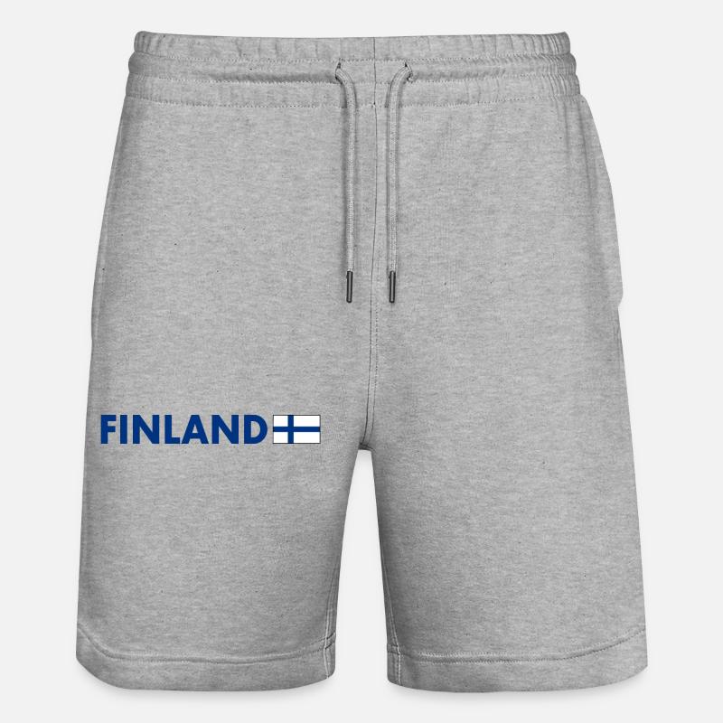 Finnland - Stanley/Stella Unisex Bio Joggingshorts Trainer  - Grau meliert
