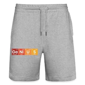 Periodensystem Genius - Stanley/Stella Unisex Bio Joggingshorts Trainer  - Grau meliert - Vorne - Nik (191cm) & Marisol (170cm)