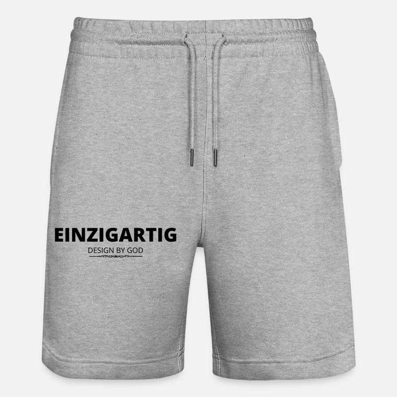 Einzigartig - Stanley/Stella Unisex Bio Joggingshorts Trainer  - Grau meliert