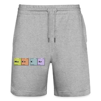 Race Car Periodensystem Lustig RaceCar - Stanley/Stella Unisex Bio Joggingshorts Trainer  - Grau meliert - Vorne - Nik (191cm) & Marisol (170cm)