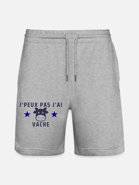 J'peux pas j'ai vache - Short de jogging bio TRAINER Stanley/Stella unisexe - gris chiné