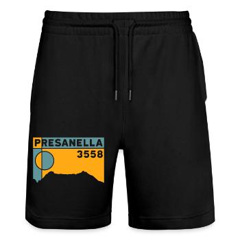 Cima Presanella Ferrata Glacier Trentino Hiking - Stanley/Stella Trainer Unisex Organic Jogging Shorts - black - Front - Nik (191cm) & Marisol (170cm)