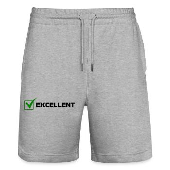 Excellente - Short de jogging bio TRAINER Stanley/Stella unisexe - gris chiné - Devant - Nik (191cm) & Marisol (170cm)