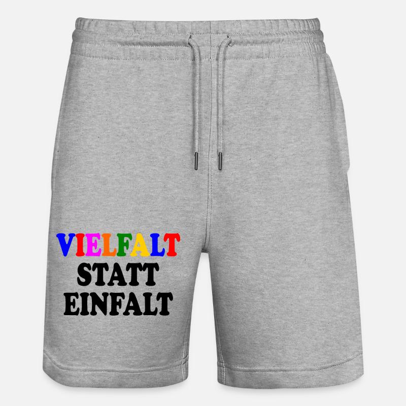vielfalt statt einfalt - Stanley/Stella Unisex Bio Joggingshorts Trainer  - Grau meliert