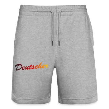 Deutscher - Stanley/Stella Unisex Bio Joggingshorts Trainer  - Grau meliert - Vorne - Nik (191cm) & Marisol (170cm)