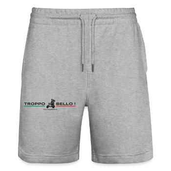 Troppobello - Short de jogging bio TRAINER Stanley/Stella unisexe - gris chiné - Devant - Nik (191cm) & Marisol (170cm)