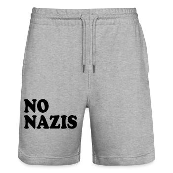 Pas de nazis - Short de jogging bio TRAINER Stanley/Stella unisexe - gris chiné - Devant - Nik (191cm) & Marisol (170cm)