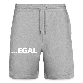 ... EGAL - Stanley/Stella Unisex Bio Joggingshorts Trainer  - Grau meliert - Vorne - Nik (191cm) & Marisol (170cm)