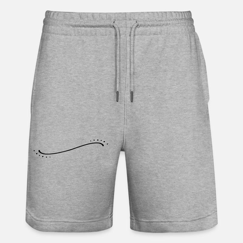Ligne de points incurvés - Short de jogging bio TRAINER Stanley/Stella unisexe - gris chiné