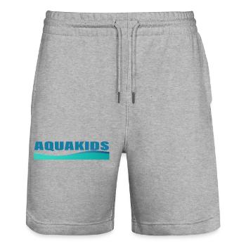 AQUAKIDS - Stanley/Stella Unisex Bio Joggingshorts Trainer  - Grau meliert - Vorne - Nik (191cm) & Marisol (170cm)