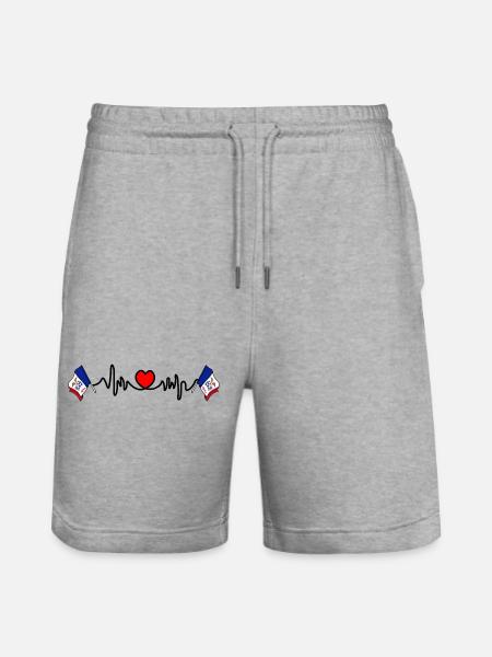 Heart rate cardio for Iowa - Stanley/Stella Trainer Unisex Organic Jogging Shorts - heather grey