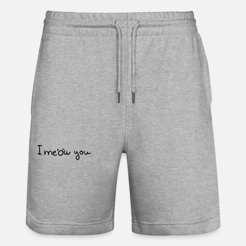 Je te miaule - Short de jogging bio TRAINER Stanley/Stella unisexe - gris chiné