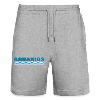 AQUAKIDS - Stanley/Stella Unisex Bio Joggingshorts Trainer  - Grau meliert - Vorne - Nik (191cm) & Marisol (170cm)