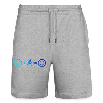 Joueurs de pickleball pour les fans d’athlètes de pickleball - Short de jogging bio TRAINER Stanley/Stella unisexe - gris chiné - Devant - Nik (191cm) & Marisol (170cm)