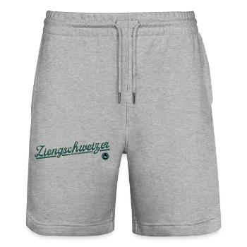 Ziengschweizer - Stanley/Stella Unisex Bio Joggingshorts Trainer  - Grau meliert - Vorne - Nik (191cm) & Marisol (170cm)
