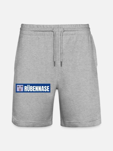 Turnip Nose | Fun statement design - Stanley/Stella Trainer Unisex Organic Jogging Shorts - heather grey