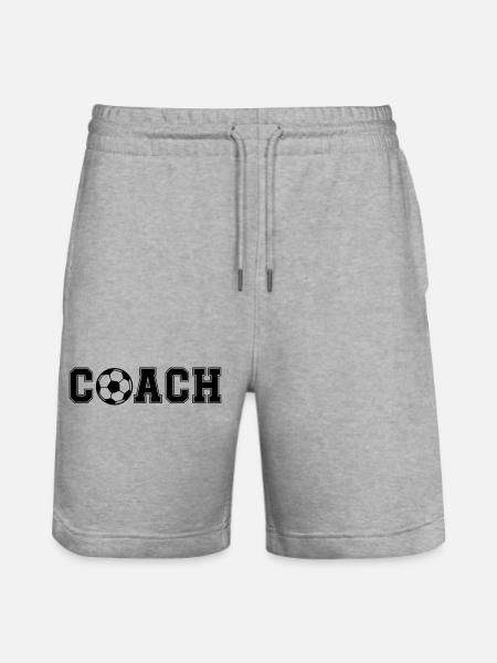 Football Coash - Stanley/Stella Trainer Unisex Organic Jogging Shorts - heather grey
