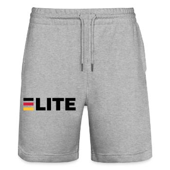 Deutschland Elite - Stanley/Stella Unisex Bio Joggingshorts Trainer  - Grau meliert - Vorne - Nik (191cm) & Marisol (170cm)