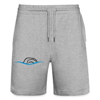 nage - Short de jogging bio TRAINER Stanley/Stella unisexe - gris chiné - Devant - Nik (191cm) & Marisol (170cm)