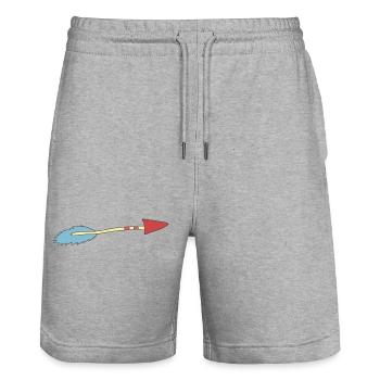 arrow - Stanley/Stella Trainer Unisex Organic Jogging Shorts - heather grey - Front - Nik (191cm) & Marisol (170cm)