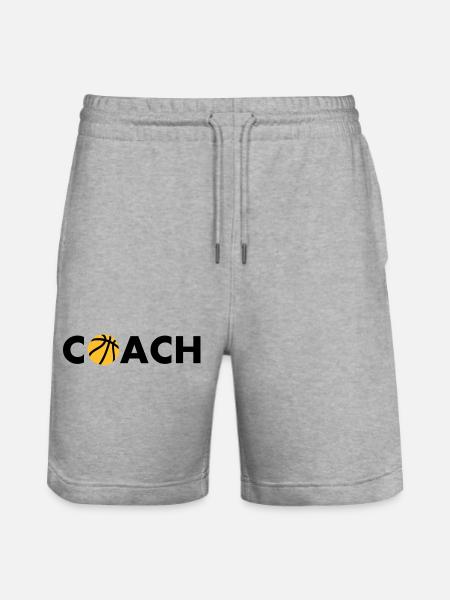 basketball Trainer Coach - Stanley/Stella Unisex Bio Joggingshorts Trainer - Grau meliert