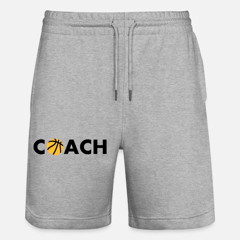 basketball Trainer Coach - Stanley/Stella Unisex Bio Joggingshorts Trainer  - Grau meliert