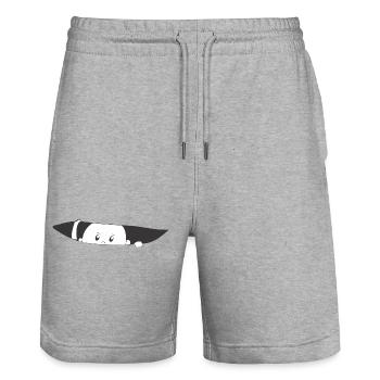 Waving baby - Stanley/Stella Trainer Unisex Organic Jogging Shorts - heather grey - Front - Nik (191cm) & Marisol (170cm)