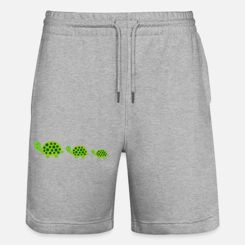 Turtle Turtles - Stanley/Stella Trainer Unisex Organic Jogging Shorts - heather grey