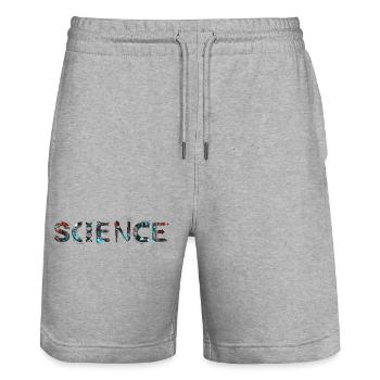 Science Science Scientist Physics Lab DNA - Stanley/Stella Trainer Unisex Organic Jogging Shorts - heather grey - Front - Nik (191cm) & Marisol (170cm)