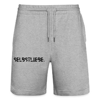 Selbstliebe - Stanley/Stella Unisex Bio Joggingshorts Trainer  - Grau meliert - Vorne - Nik (191cm) & Marisol (170cm)