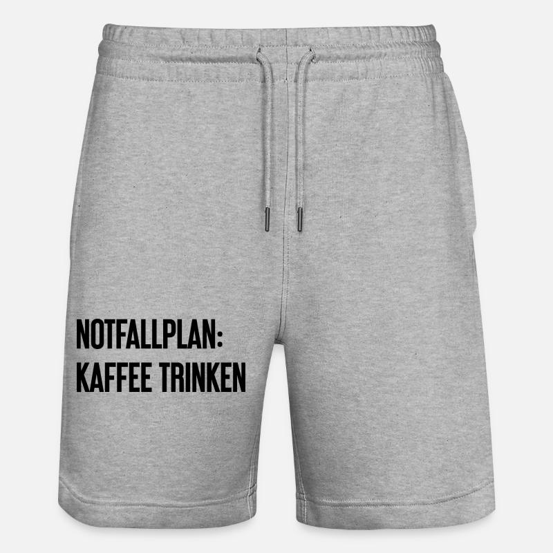 Coffee Contingency Plan - Stanley/Stella Trainer Unisex Organic Jogging Shorts - heather grey